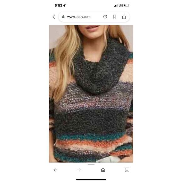 Anthropologie Moth Murray Striped Sweater Medium - Picture 1 of 5